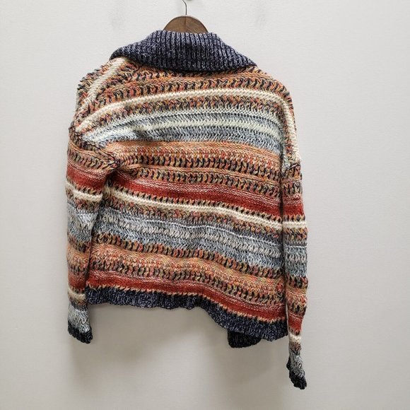 Knitted Knotted Anthropologie Womens Multicolor Cardigan Sweater Size S Wool - Picture 3 of 12